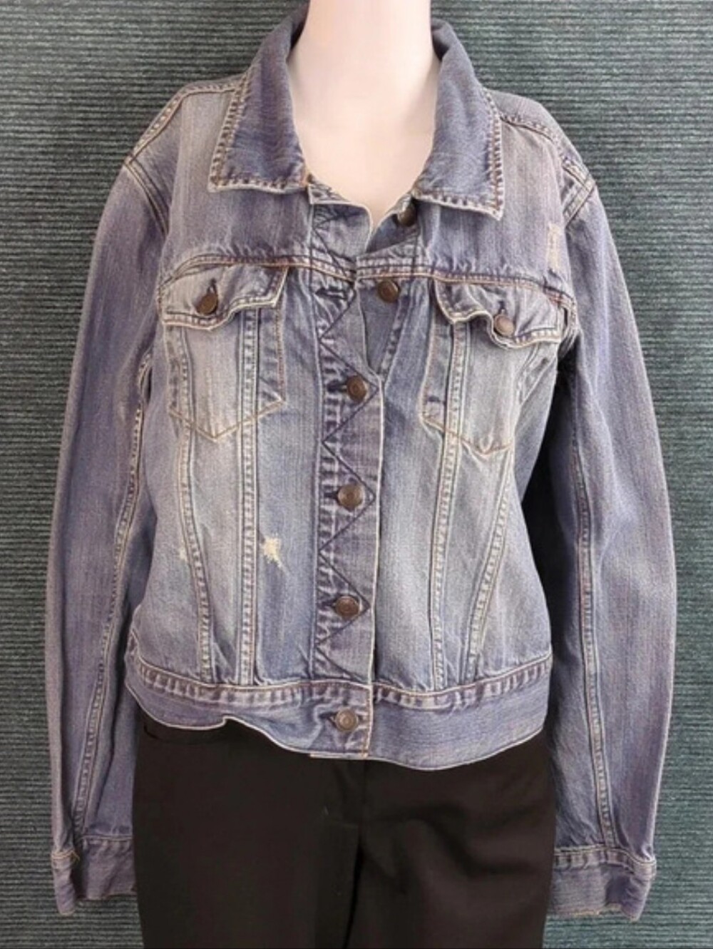 For Kitty Rescue!  Old Navy Youth Distressed Denim Jacket